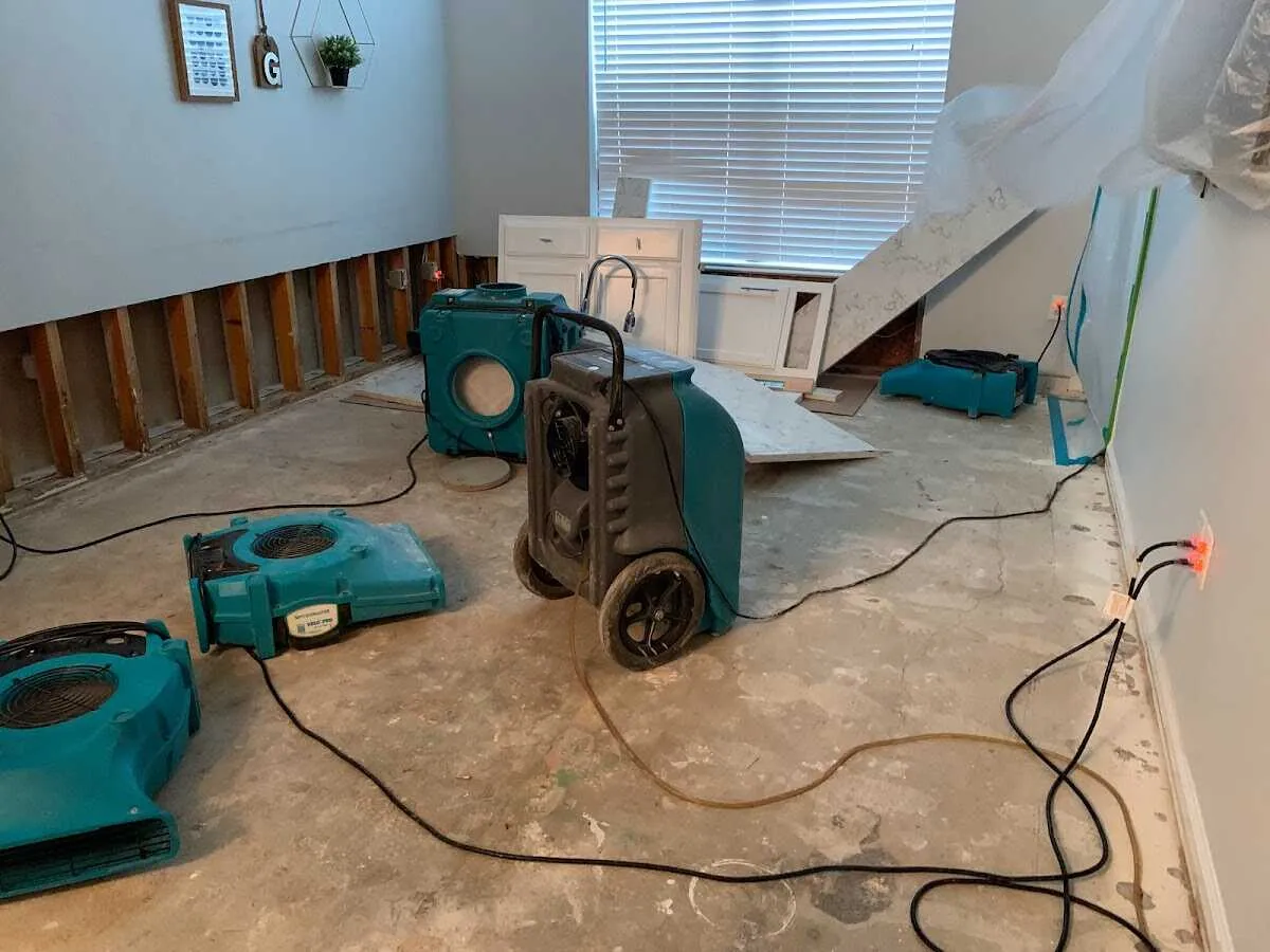 Dehumidifier in flood-cut room for Water Extraction & Removal in Harriman